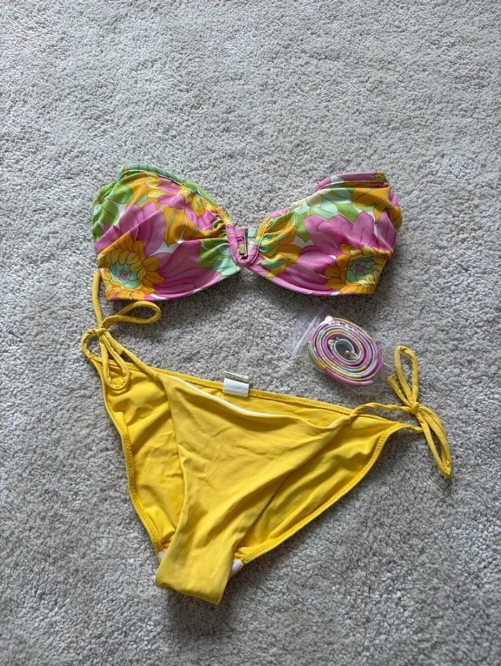 Shade & Shore Dark Green Strappy Bikini Set